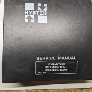 Hyster Service Repair Manual Challenger H170-280Hd H300-360Hd F007 E019 2001
