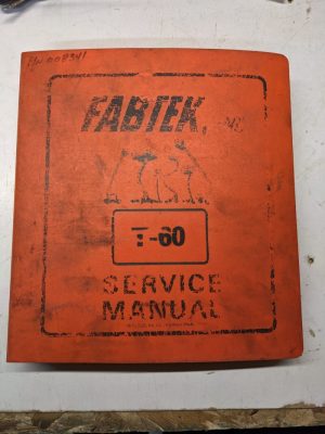Fabtek T-60 Maintenance Operation Service Repair Manual Aerial Work Platform