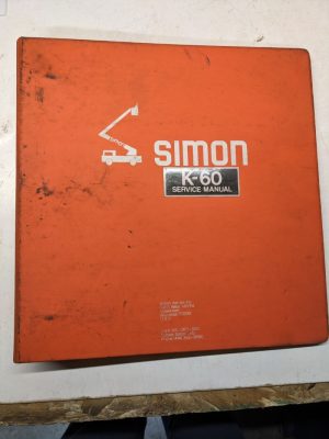 Simon K-60 Maintenance Operation Service Repair Manual Aerial Work Platform
