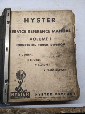 Hyster Service Reference Manual Volumes 1 2 3 1952 Repair Shop Book Forklift