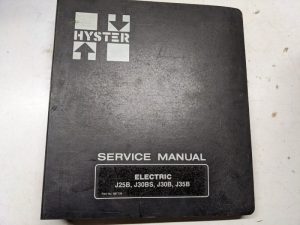 Hyster Service Repair Manual Electric J25B J30Bs J30B J35B 897139 1986 Fork Lift