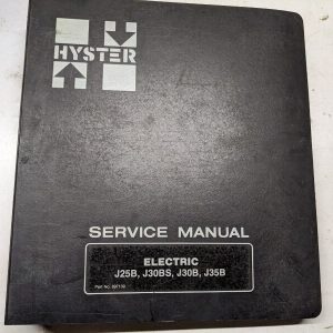 Hyster Service Repair Manual Electric J25B J30Bs J30B J35B 897139 1986 Fork Lift