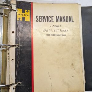 Hyster Service Repair Manual E-Series Electric E30A E40A E50A E60As 3105A Inc.