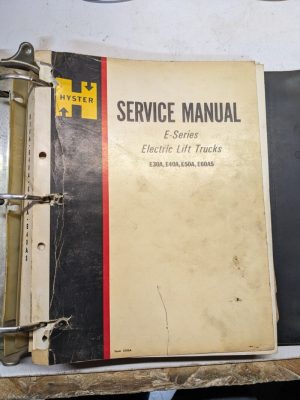 Hyster Service Repair Manual E-Series Electric E30A E40A E50A E60As 3105A Inc.