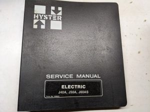 Hyster Service Repair Manual Electric J40A J50A J60As 599855 1980 Shop Book