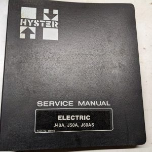 Hyster Service Repair Manual Electric J40A J50A J60As 599855 1980 Shop Book