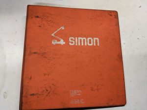 Simon Service Repair Manual K-40S S/R Aerial Lift Parts List Diagrams Shop Book