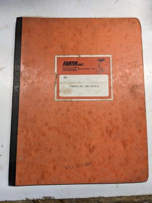 Fabtek Inc Service Repair Manual Aerial Platform Shop Book T60 Parts List 1980