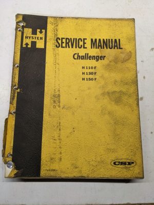 Hyster Service Repair Manual Challenger H110F H130F H150F 2588A 1970 Shop Book