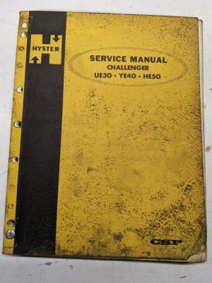 Hyster Service Repair Manual Challenger Ue30 Ye40 He50 Gsp1914A 1966 Shop Book