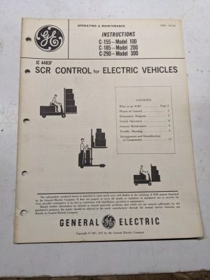 Ge General Electric Scr Control Ic 4483F C-155 185 290 Model 100 200 300 1967