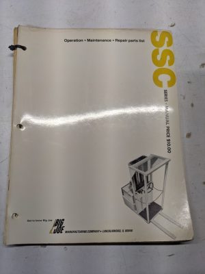 Big Joe Operation Maintenance Repair Parts List Service Manual Ssc Series 1974
