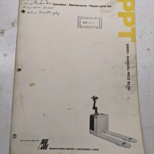 Big Joe Operation Maintenance Repair Parts List Service Manual Ppt Series 1973