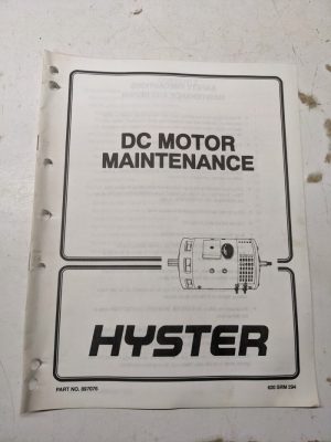 Hyster Service Manual Fork Lift Repair Dc Motor Maintenance 897076 1994 Shop