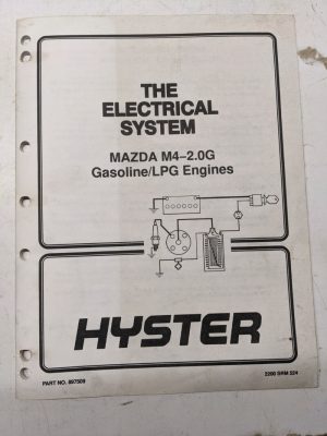 Hyster Service Manual Fork Lift Repair Electrical System Mazda M4-2.0G 1995