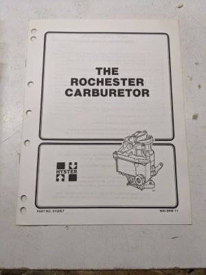 Hyster Service Manual The Rochester Carburetor 910057 1990 Shop Book