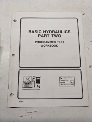 Hyster Service Manual Basic Hydraulics Part Two Programmed Text Workbook