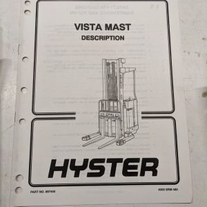 Hyster Service Manual Vista Mast Description 897445 1996 Shop Book Fork Lift