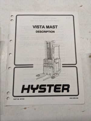 Hyster Service Manual Vista Mast Description 897445 1996 Shop Book Fork Lift