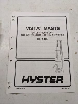 Hyster Service Manual Vista Mast Repairs 910435 1997 020-060 Fork Lift Shop Book