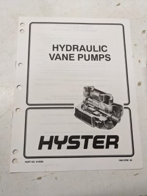 Hyster Service Manual Hydraulic Vane Pumps 910092 1997 Fork Lift Shop Book