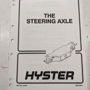 Hyster Service Manual Fork Lift Shop Book Steering Axle 910031 1996