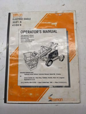 Simon Electric Eagle 32/21 N 41/24 N Operators Manual Boxer Mk3 Work Platform