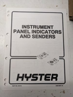 Hyster Service Manual Fork Lift Instrument Panel Indicators Senders 1995 910110