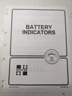 Hyster Service Manual Fork Lift Repair Battery Indicators 910114 1996 Shop Book