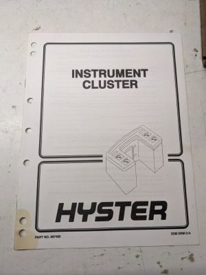 Hyster Service Manual Fork Lift Repair Instrument Cluster 897495 1996 Shop Book