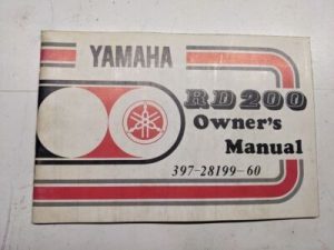 Yamaha Oem Owners Manual Operation Maintenance Sports Rd200 1973 397-28199-60