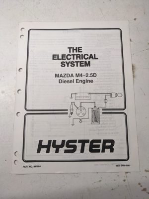 Hyster Service Manual Electrical System Mazda M4-2.0D Diesel Engines 897594 1993