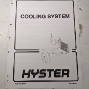 Hyster Service Manual Fork Lift Repair Cooling System 897934 1996 Shop Book