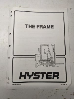Hyster Service Manual Fork Lift Repair Frame 910263 1997 Shop Book