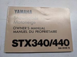 Yamaha Oem Owners Manual Snowmobile Maintenance Stx340 Stx440 8A6-28199-70 1975