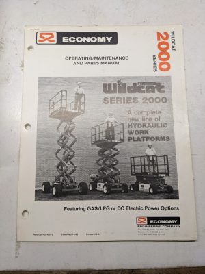 Economy Work Platform Operating Maintenance Parts List Manual Wildcat 2000