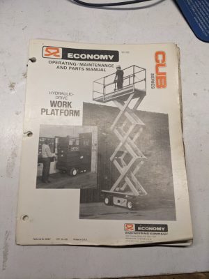 Economy Work Platform Operating Maintenance Parts List Manual Cub Series 1985