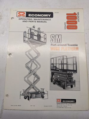 Economy Work Platform Operating Maintenance Parts List Manual Sm 1000 Wildcat