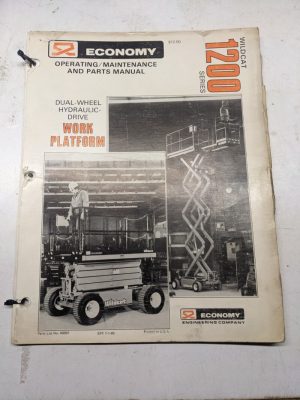 Economy Work Platform Operating Maintenance Parts List Manual Wildcat 1200 1985