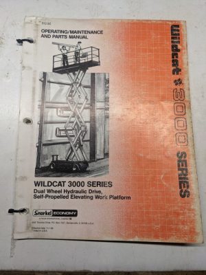 Economy Work Platform Operating Maintenance Parts List Manual 3000 Series