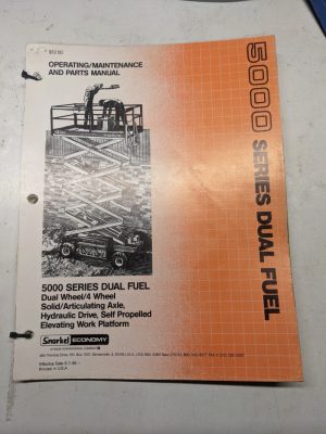 Economy Work Platform Operating Maintenance Parts List Manual 5000 Series 1988