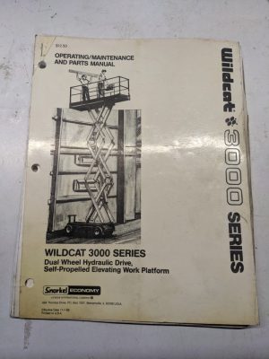 Economy Work Platform Operating Maintenance Parts List Manual Wildcat 3000 1989