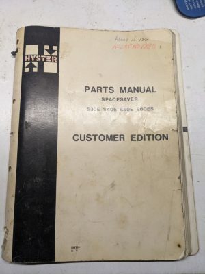 Hyster Parts List Book Manual Spacesaver S30E S40E S50E S60Es Fork Lift 1975
