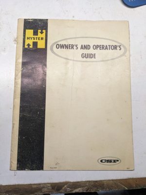Hyster Owner'S & Operator'S Guide Fork Lift Truck 2151 1967 Customer Book