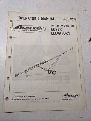 New Idea Operators Manual Maintenance Service Parts List 186 188 Auger Elevator