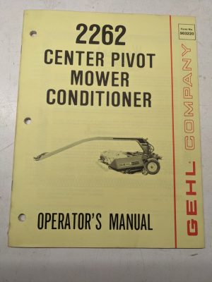 Gehl Operators Manual Maintenance Service Farm Shop Book 2262 Mower Conditioner