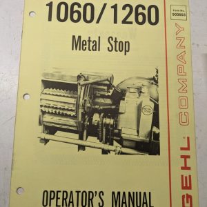 Gehl Operators Manual Maintenance Service Farm Shop Book 1060 1260 Metal Stop