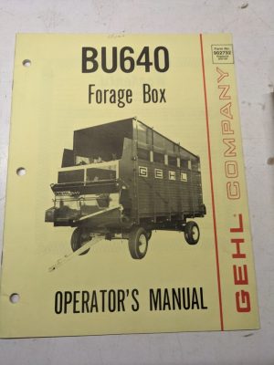 Gehl Operators Manual Maintenance Service Farm Shop Book Bu 640 Forage Box