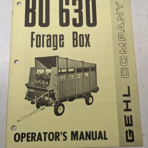 Gehl Operators Manual Maintenance Service Farm Shop Book Bu 630 Forage Box