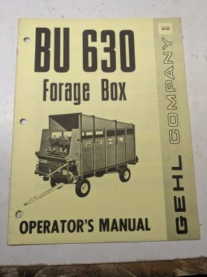 Gehl Operators Manual Maintenance Service Farm Shop Book Bu 630 Forage Box